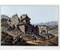 XcBAIHOUD Vintage Pictures Printed Wall Art Graffiti Theatre in Ruins in Ephese Formerly Ancient City of Greece Today in Turkey by Mayer Posters and Prints for Office Decor 60x90cm