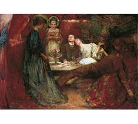XcBAIHOUD Vintage Pictures Printed Wall Art Graffiti What Are These to Me and You Who Deeply Drink of Wine' Charles Sims Posters and Prints for Office Decor 60x90cm