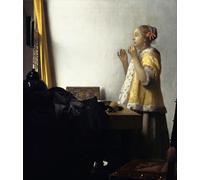XcBAIHOUD Vintage Pictures Printed Wall Art Graffiti Young woman with a pearl necklace by Jan Vermeer van Delft Posters and Prints for Office Decor 60x90cm