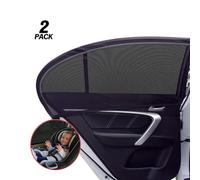 XCBGYRE 2 Pack Car Window Shades,for Benz GLA GLC GLE GLK GLS GL G ML R SLC SLK SL S V Mesh Visor for Side Rear Window, Protect Kids Adults from Sun Burn, Stretch Material