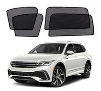 XCBYT Car Sun Protection Compatible with VW Tiguan II 2016-2024, Window Blackout, Car Window Magnetic Sun Protection, Side Window, Breathable, Pack of 4