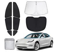 XCBYT Car Sun Protection Front Windscreen Side Window for Tesla Model Y 2019-2024, Windscreen Rear Window Car Window Sun Protection Window Blackout, Privacy Screen Curtain Heat Protection Camping