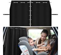 XCBYT Privcay Car Curtains - Car Divider Curtains with Cross Bar Stainless Steel Adjustable Length for Van SUV Pickup Truck Travel Nap
