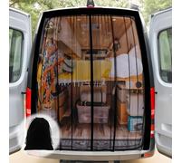 XCBYT Sun Protection Car Tailgate Mosquito Net, Magnetic Divider Curtains, Insect & Boot Cover, Sun Protection for Camping, 165 x 165 cm