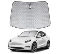 XCBYT Sun Protection Car Windscreen Compatible Model Y, Thickened Sun Visor Windscreen Cover, Front Windscreen Sunshade, Foldable Windscreen Cover, Protection UV and Heat