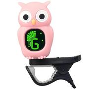 XCC Cartoon Owl Clip-On Tuner LCD Display Chromatic Guitar Tuner For Guitar Bass Ukulele Violin (Color : Pink_One Size)