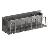 XCC WTL Bathroom racks Gunmetal Grey Bathroom Bathroom Shelf No-Punch Wall Mounted Electric Toothbrush Holder Sink Toothpaste Comb Storage