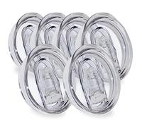 XccMe 12oz Wine Tumbler Replacement Lids 6 Pack,Spill Proof Splash Resistant Silicone Sliding Covers,Straw Friendly, BPA Free.Inner Diameter:2.8''2.8''