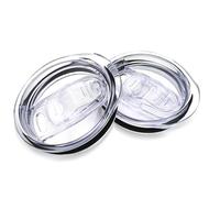 XccMe 20oz Skinny Tumbler Replacement Lids 2 Pack,Spill Proof Splash Resistant Silicone Sliding Covers,Straw Friendly, BPA Free