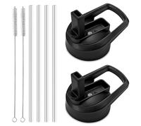 XccMe 2Pack Replacement Straw Lids for Hydro Flask Wide Mouth Bottle