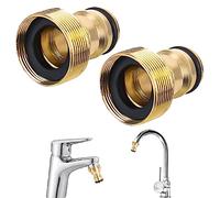 XCDMJ Brass Universal Tap Connector, 2 Pack, Hose Adapter, Quick Coupling, Garden Hose Connection for Home Yard, 23 mm Thread Size