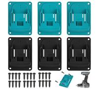 XCDMJ Pack of 6 Wall Mount Tool Holder for Makita 18 V, Power Tool Drilling Tools Holder with 24 Screws, Tool Holder for the Wall for Workshop, Garage, Machine Use
