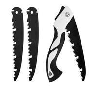 XCDMJ Pruning Saw, Folding Hand Saw with Secure Lock with 2 Blades,Professional Pruning Saw Triple Cut Sharp Blade Portable Folding Tree Saw for Pruning Trees, Trimming Branches