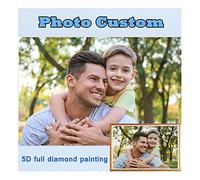 xcdsf Personalized Photo Custom Diamond Painting,Make Your own Diamond Art Kits Adults 5D Diamond Painting,Full Drill Customized Diamond Arts Embroidery for Home Wall Decor（Round diamond 50 * 60CM）