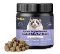 Xcdsxer Hairball Control Soft Chews for Cats, Chicken Flavor - Reduces Hairballs & Shedding, Supports Skin & Coat Health, with Apple Pomace & Psyllium Husk, for All Ages