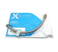 Xcel Home 1 x WRAS Approved 400mm 15mm Compression with Isolation Valve x 1/2" Flexible Pipe Connector | Kitchen Sink/Bathroom Basin Stainless Steel Braided Flexi Connectors