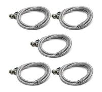 Xcel Home 10x M10 x1/2 Flexible Tap Connectors (1400mm) | 10 Lengths | 5 Pairs of BSP Kitchen/Basin Monobloc Mixer Flexi Pipe Tails | Braided Stainless Steel