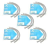 Xcel Home 10x WRAS Approved Flexible Pipe Tap Connector, M10 (10mm) x 1/2" BSP x 500mm Stainless Steel Braided Hose, 9mm Bore, High Pressure, Rust-Free, Safe for Drinking (5 Pairs)