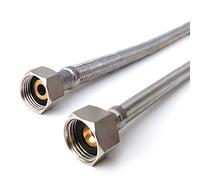 Xcel Home 1x 1/2" x 3/4" BSP 300mm Long Flexible Bath Pipe Connector | Hose Pipe Stainless Steel Braided (1 Pipe) | Rust Lead & Corrosion Free | Long Lasting & Multipurpose Use