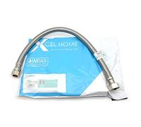 Xcel Home 1x WRAS Approved 15mm Compression 3/4" BSP 500mm Connector Pipes | Flexible Braided Stainless Steel Long Hose Flexi Pipe Tails for Monobloc Mixer Kitchen Sink Bathroom Basin Taps