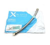 Xcel Home™ 1x WRAS Approved 15mm Compression x 1/2" BSP (300mm Long) Flexible Tap Connector Pipes | Monobloc Mixer Tap Connectors Kitchen Sink/Bathroom Basin Stainless Steel Braided Flexi Pipe Tails