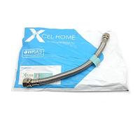 Xcel Home 1x WRAS Approved (300mm) 15mm x 15mm Compression Flexible Pipe Connectors | Stainless Steel Braided | Kitchen Sink Bathroom | Durable & Long Lasting | Rust Lead & Corrosion Free