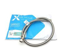 Xcel Home 1x WRAS Approved 900mm 15mm Compression with Isolation Valve x 1/2" BSP Flexible Pipe Connector | Stainless Steel Braided | 15 Bar Pressure & 85°C Temperature | Lead Rust & Corrosion Free