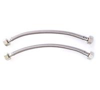 Xcel Home™ 2 x 1/2" x1/2" BSP (500mm) Flexible Hose Connectors | DIY Replacement Boiler/Kitchen Sink/Bathroom Basin Flexi Hose Pipe | Easy Installation 304 Grade Stainless Steel Braided Pipes Tails