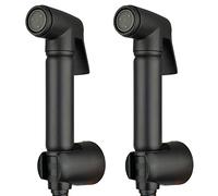 Xcel Home™ 2 x Handheld Douche Sprayer Kit Black | Muslim Shattaf Shower for Toilet Bathroom | Wall Mounted Bidet for Hygiene, Pet Wash | 1.5m Shower Hose & Holder Included