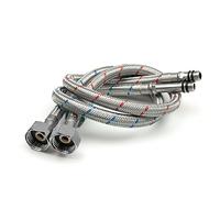 Xcel Home 2 x M10 x 1/2 BSP (500mm) Flexible Tap Connectors | 6 Lengths | Braided Stainless Steel Flexi Hose | Fits BSP Kitchen/Basin Monobloc Mixer Taps | Leakproof | Pack of 2, 6 Lengths Available