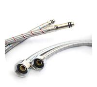 Xcel Home 2 x Pair M12 x1/2 BSP 500mm Flexible Tap Connectors Long Male End | Flexi Pipes Tails | Fits Kitchen Sink/Bathroom Basin Monobloc Mixer Taps