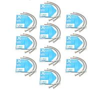 Xcel Home 20x WRAS Approved Flexible Pipe Tap Connector, M10 (10mm) x 1/2" BSP x 500mm Stainless Steel Braided Hose, 9mm Bore, High Pressure, Rust-Free, Safe for Drinking (10 Pairs)