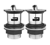 Xcel Home 2x Replacement Slotted Chrome Swivel Top Basin Waste | Brass Sink Basin Plug | Standard G 1 1/4" BSP Connection | Solid Brass Construction | Flip Top Basin Waste | Durable & Long Lasting