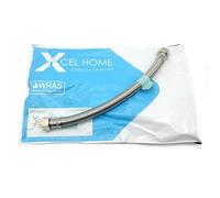 Xcel Home 300mm x 1/2" x 1/2" BSP (12.5mm Inner bore) Flexible Pipe Connector | Monobloc Mixer Pipe for Kitchen Sink/Bathroom Basin Tap | Stainless Steel Flexible Tap Connector Tails - 1 Pipe