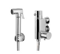 Xcel Home Brass Thermostatic Bidet Shower -شطاف المسافر with Waterproof & Rust-Proof Feature - Wall Mount Douche Shower Spray for Toilet & Bathroom - Muslim Shower with Spray Hose - Chrome Color