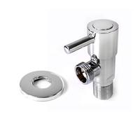 Xcel Home Chrome Brass Stop Isolation Valve for Bidet Douche | Plated Muslim Shattaf Shower Head Single Lever ON/Off Tap | Toilet Spray Angle Switch | 1/2" BSP Connection | 1 pc