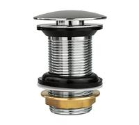 Xcel Home Chrome Click Clack Basin Waste | Unslotted Pop Up Plug | Solid Brass | Standard G 1 1/4" BSP | Mushroom Dome Bathroom Sink Drain Replacement