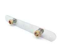 Xcel Home Chrome Exposed Shower Fixing Bracket Back Plate Thermostatic Mixer Bar Valve Wall Mounted Kit