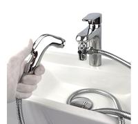 Xcel Home Chrome Portable Travel Douche Set | Stainless Steel Sprayer Muslim Bidet Shattaf Shower Head for Bathroom | Handheld Shower Kit for Hygiene