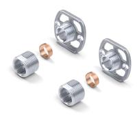 Xcel Home Chrome Shower Fixing Kit Backplates | Pair | 3/4" BSP Wall Mounted Plate for Exposed Bar Shower Valves | Stainless Steel | Easy Fit | Standard UK Plumbing