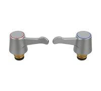Xcel Home Clever Lever 3/4" Reviver Kit - Pair of Chrome Tap Heads, Hot & Cold Indicators, Easy-Fit Replacement for Basin or Bath