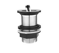 Xcel Home G 1 1/4 Unslotted Chrome Flip Top Basin Waste - Brass Sink Plug with Swivel Mechanism, Durable Bathroom Basin Drain Stopper