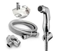 Xcel Home Handheld Tap Bidet Set Stainless Steel Sprayer with 3 Way Tap Douche Valve, Adjustable Water Pressure & Hose Ideal for Baby Care, Feminine Hygiene, Pet Washing & Household Cleaning