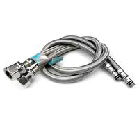 Xcel Home Pair of M10 x 15mm Compression Flexible Tap Connector 500mm Length | Stainless Steel Braided Monobloc Mixer Tails | WRAS Approved | Ideal for Kitchen & Bathroom Taps (2 Packs)