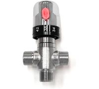 Xcel Home Quality Chrome Thermostatic Mixing Valve for Bidet Douche | Muslim Shattaf Temperature Control Shower Knob | Toilet Spray Blending Switch | 1/2" (15mm) BSP Connection | 1 pc