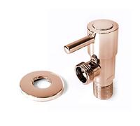 Xcel Home Rose Gold Stop Isolation Valve for Douche | 1/2" BSP | 1 Piece | Single Lever Angle Switch 1/2" BSP Connection | On/Off Plated Tap Muslim Shattaf Toilet Bidet Hygiene Spray Cleaner | 1 pc