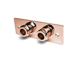 Xcel Home™ Rose Gold Thermostatic Douche Fixing Bracket Back Plate | Bathroom Bidet Shattaf Shower Toilet Mixer Bar Valve Wall Mounted Kit | Easy Installation - All Fittings Provided