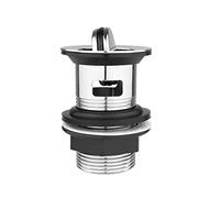 Xcel Home Slotted Flip Top Basin Waste G 1 1/4 - Chrome-Finished Brass, Round Swivel Spinner for Bathroom Sink Overflow