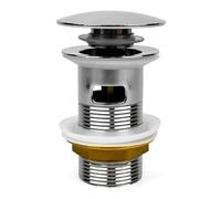 Xcel Home Slotted/Unslotted Click Clack Chrome Basin Pop Up Waste - Solid Brass Construction - Square/Round Mushroom Dome Shaped (Dome | Slotted)