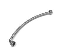 Xcel Home WRAS Approved 90° Elbow Flexible Pipe Connector | 1/2" BSP x 300mm Braided Stainless Steel Flexi Hose | Boiler, Radiator, Bathroom & Kitchen Plumbing